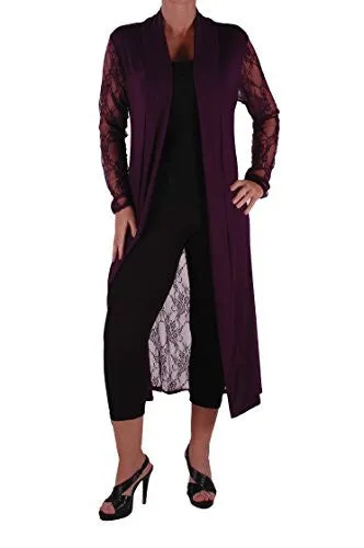 Ariana Lace Back Plus Size Cardigan