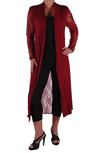 Ariana Lace Back Plus Size Cardigan