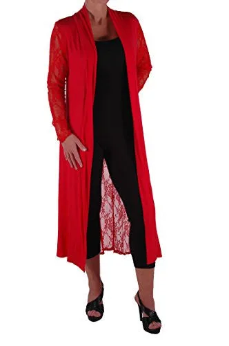 Ariana Lace Back Plus Size Cardigan