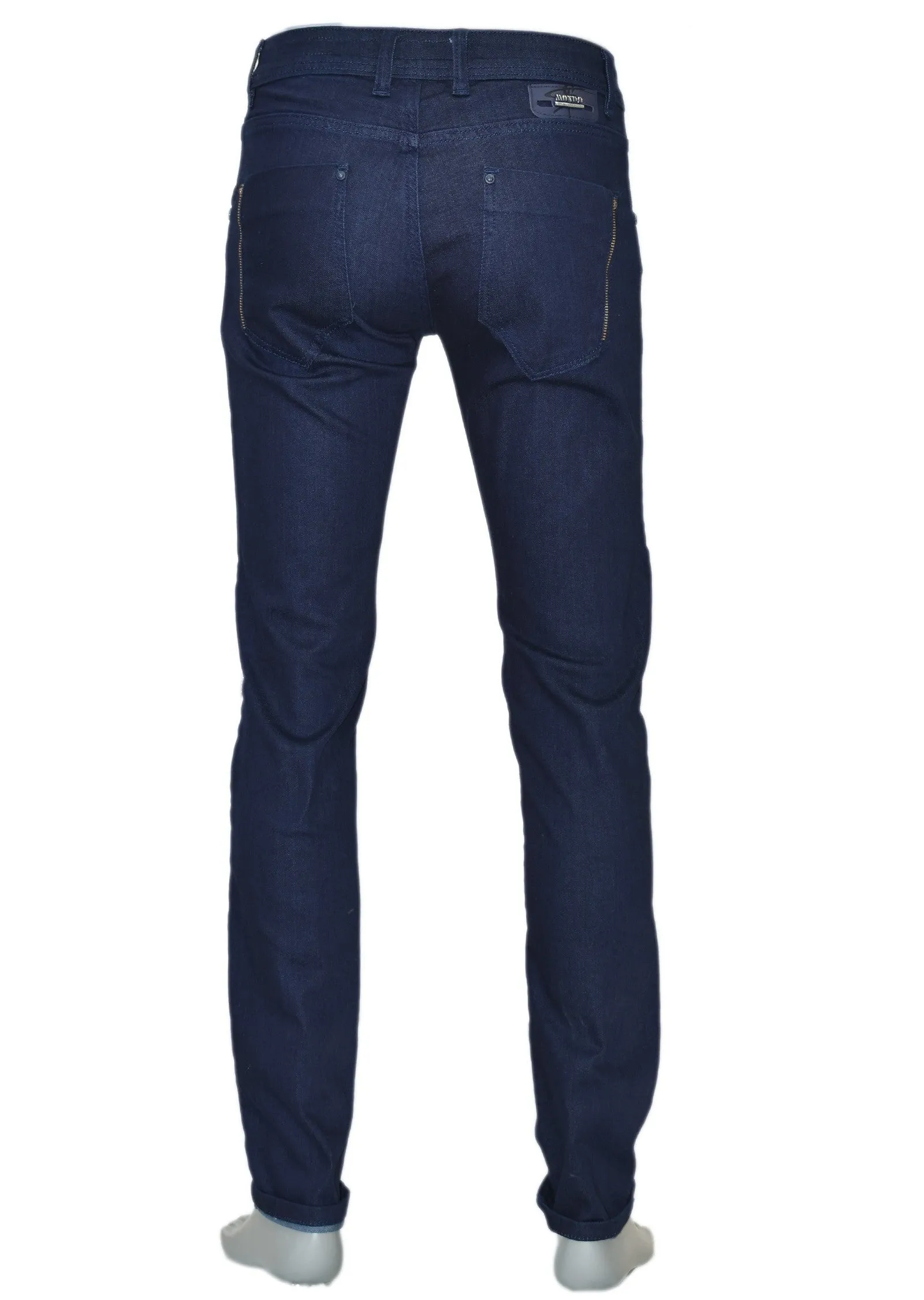 Black Gold Zipper Biker Jeans
