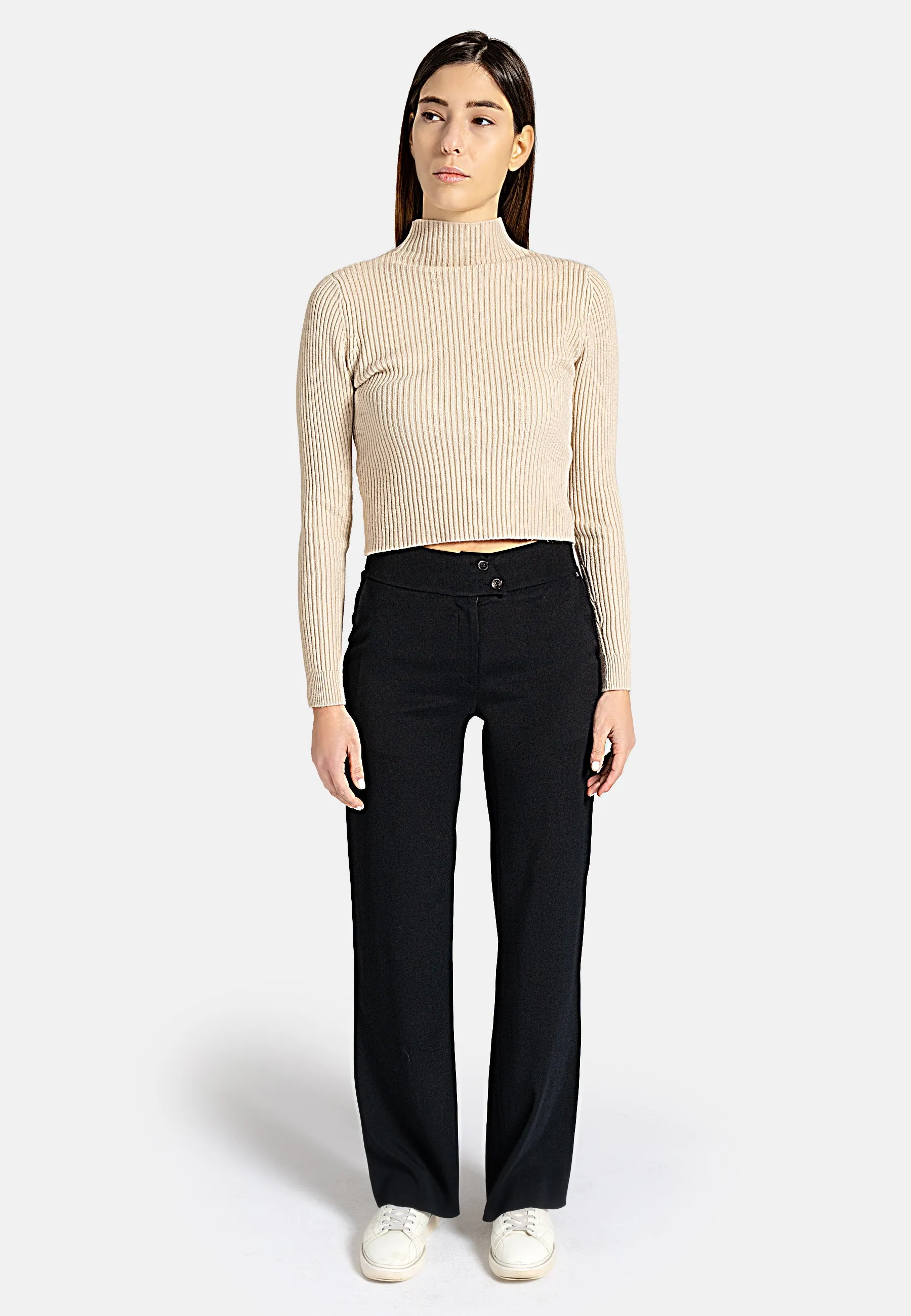 Byron- High Waist Trousers with Side Pockets