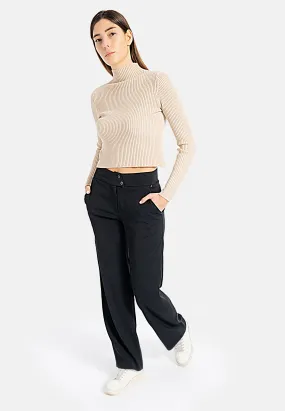 Byron- High Waist Trousers with Side Pockets