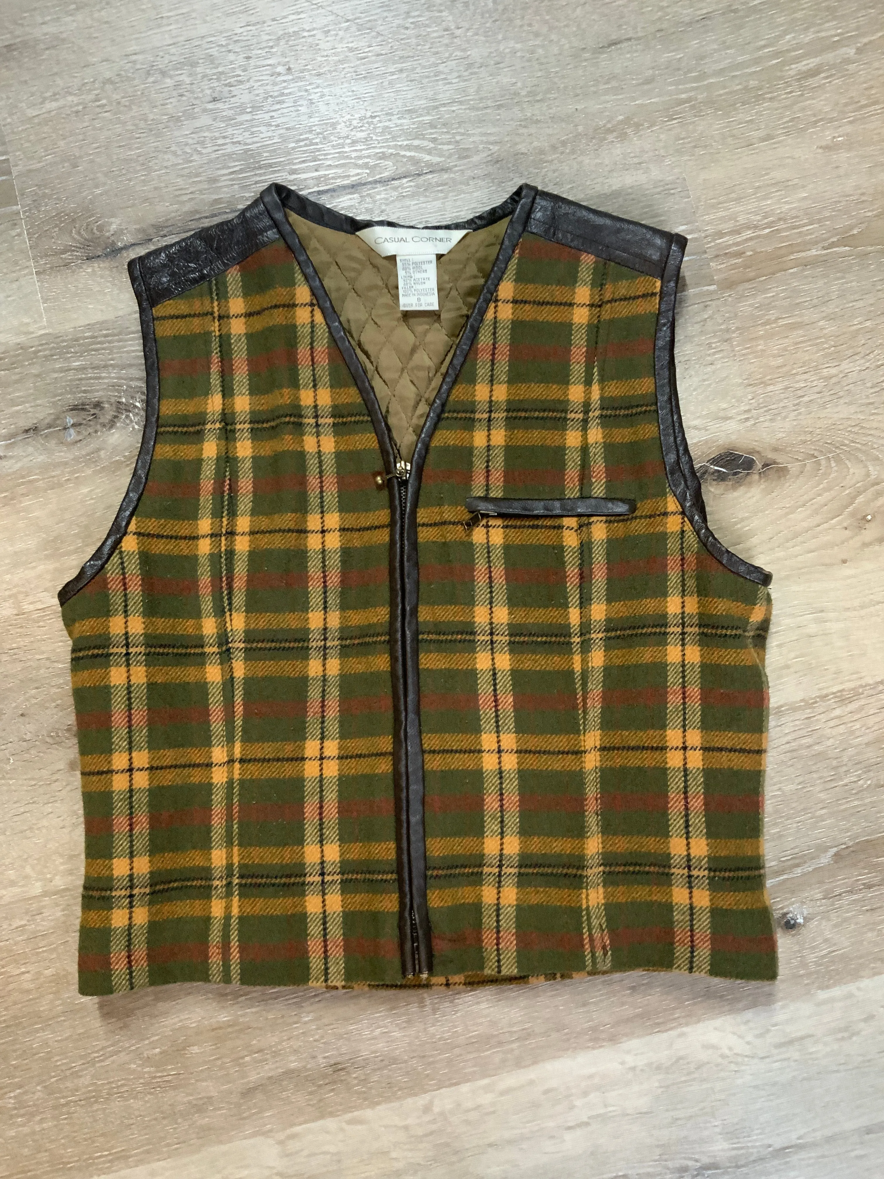 Casual Corner Plaid Wool Vest, SOLD