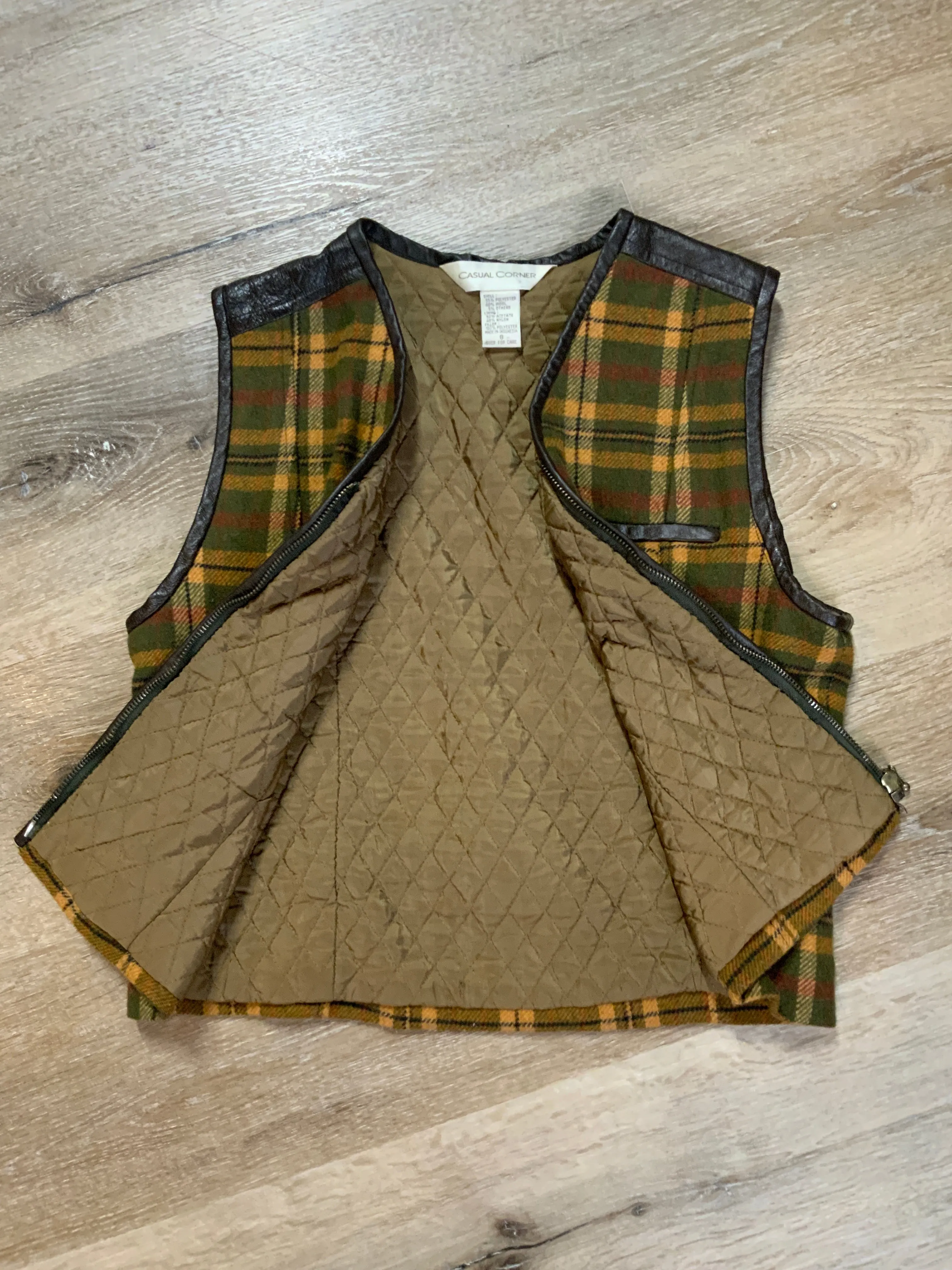 Casual Corner Plaid Wool Vest, SOLD
