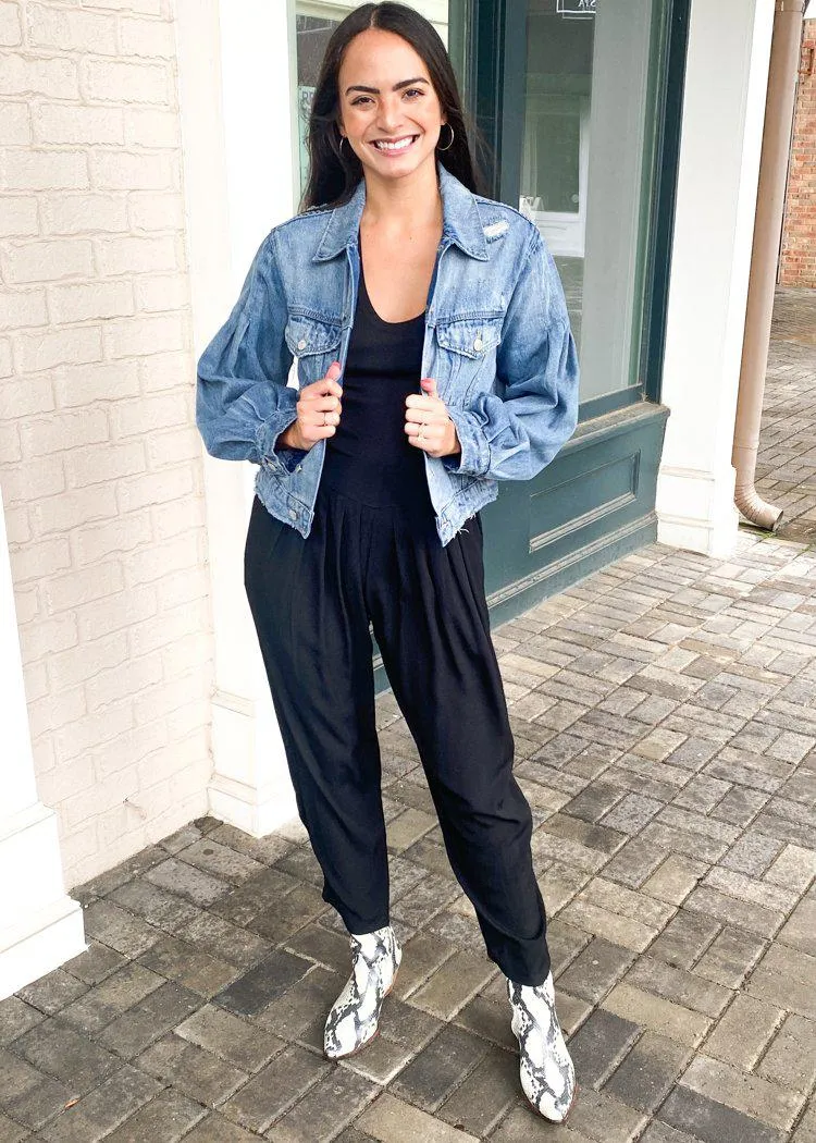 Cavallion Pleated High Waist Straight Leg Pant