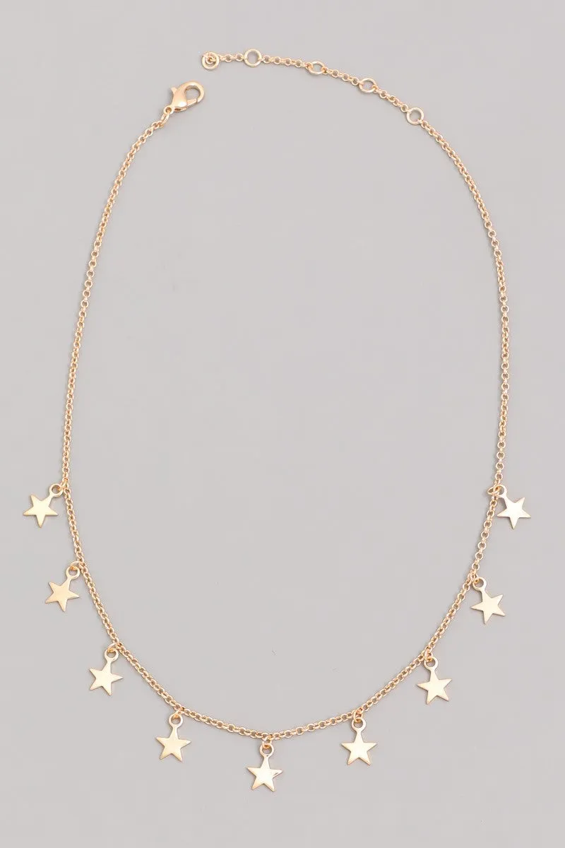 Dangling Star Charm Necklace