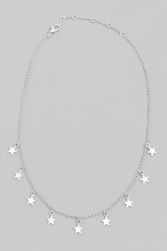 Dangling Star Charm Necklace