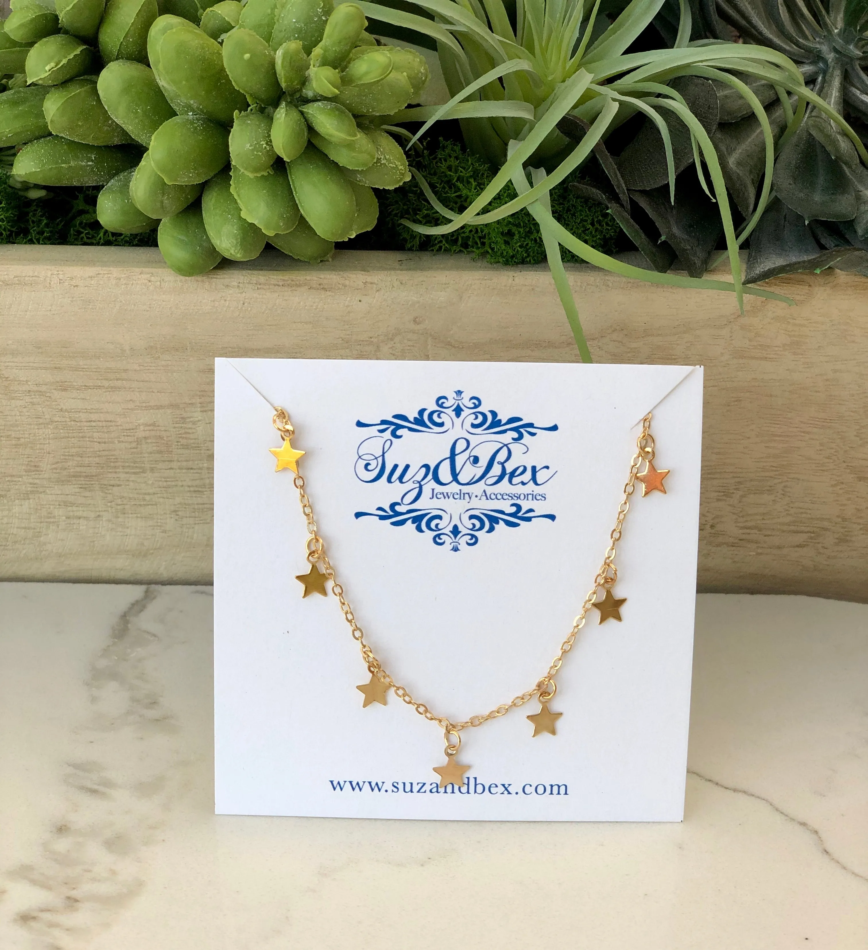 Dangling Star Charm Necklace