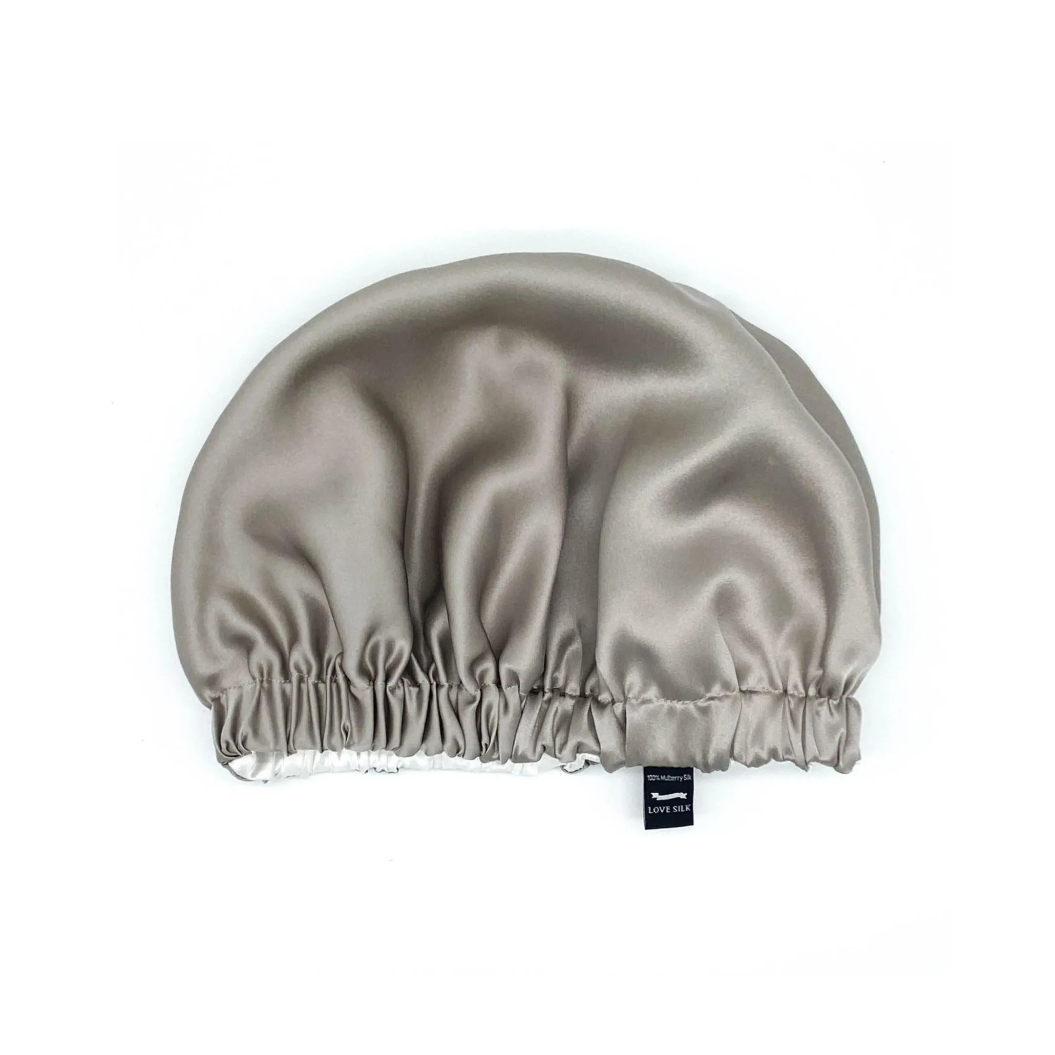 Double Layer Mulberry Silk Bonnet Hair Bonnet - Black - Medium to Small