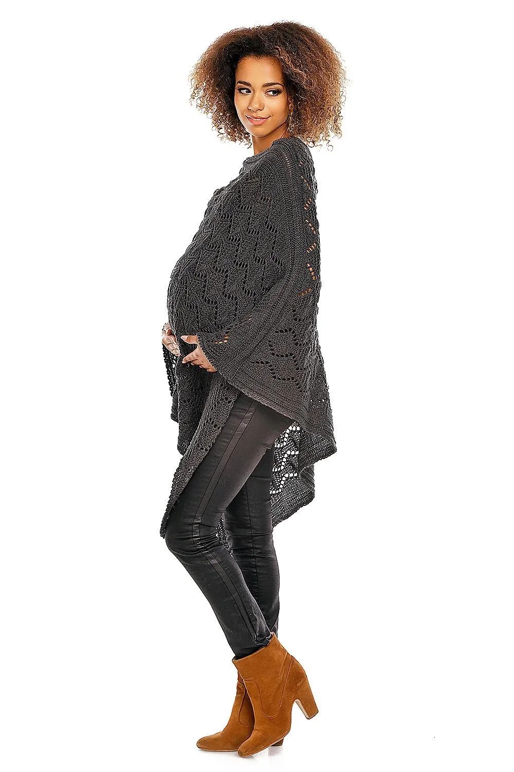 Elegant Maternity Poncho - Versatile Pregnancy Layer