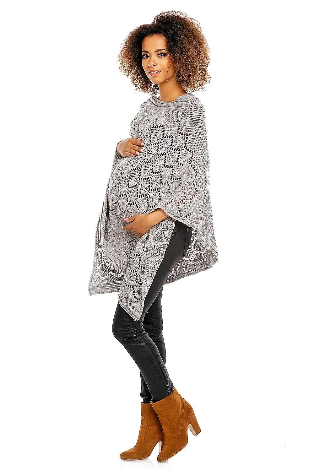 Elegant Maternity Poncho - Versatile Pregnancy Layer