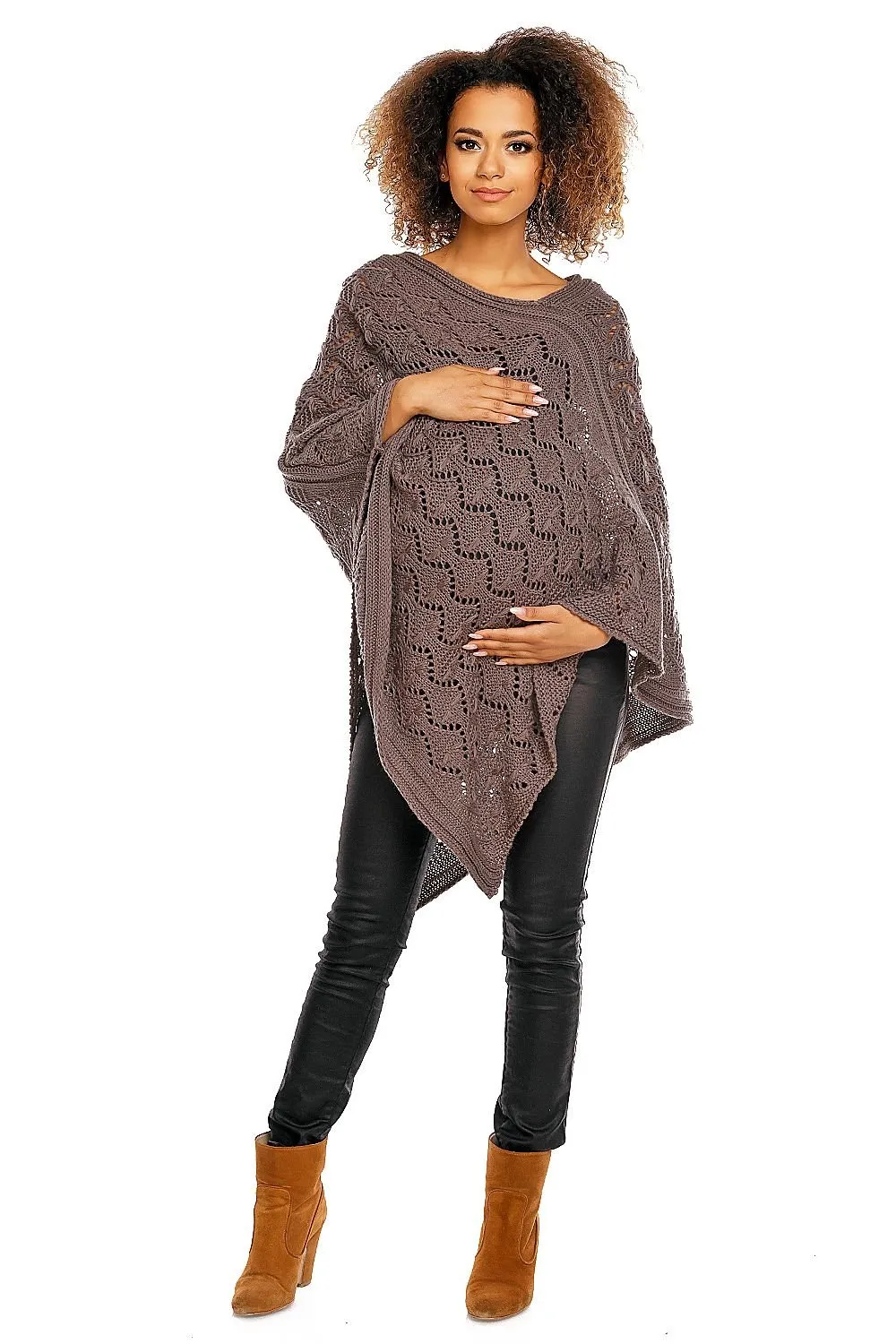Elegant Maternity Poncho - Versatile Pregnancy Layer