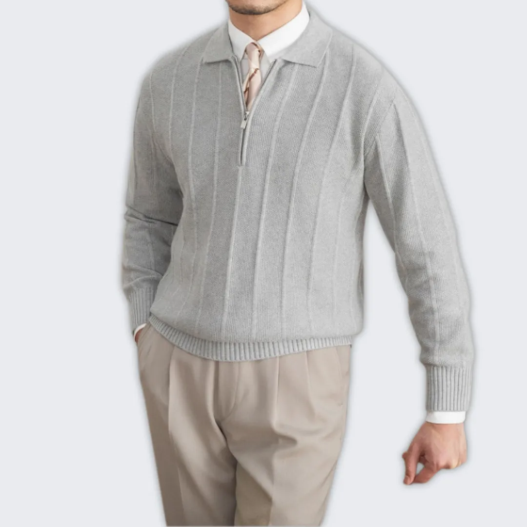Elegant Men's Knitted Sweater - Style Meets Warmth
