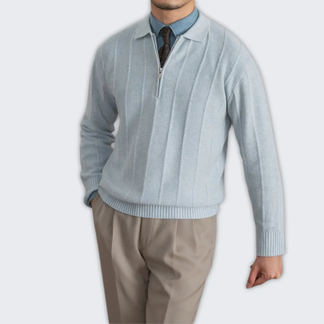 Elegant Men's Knitted Sweater - Style Meets Warmth