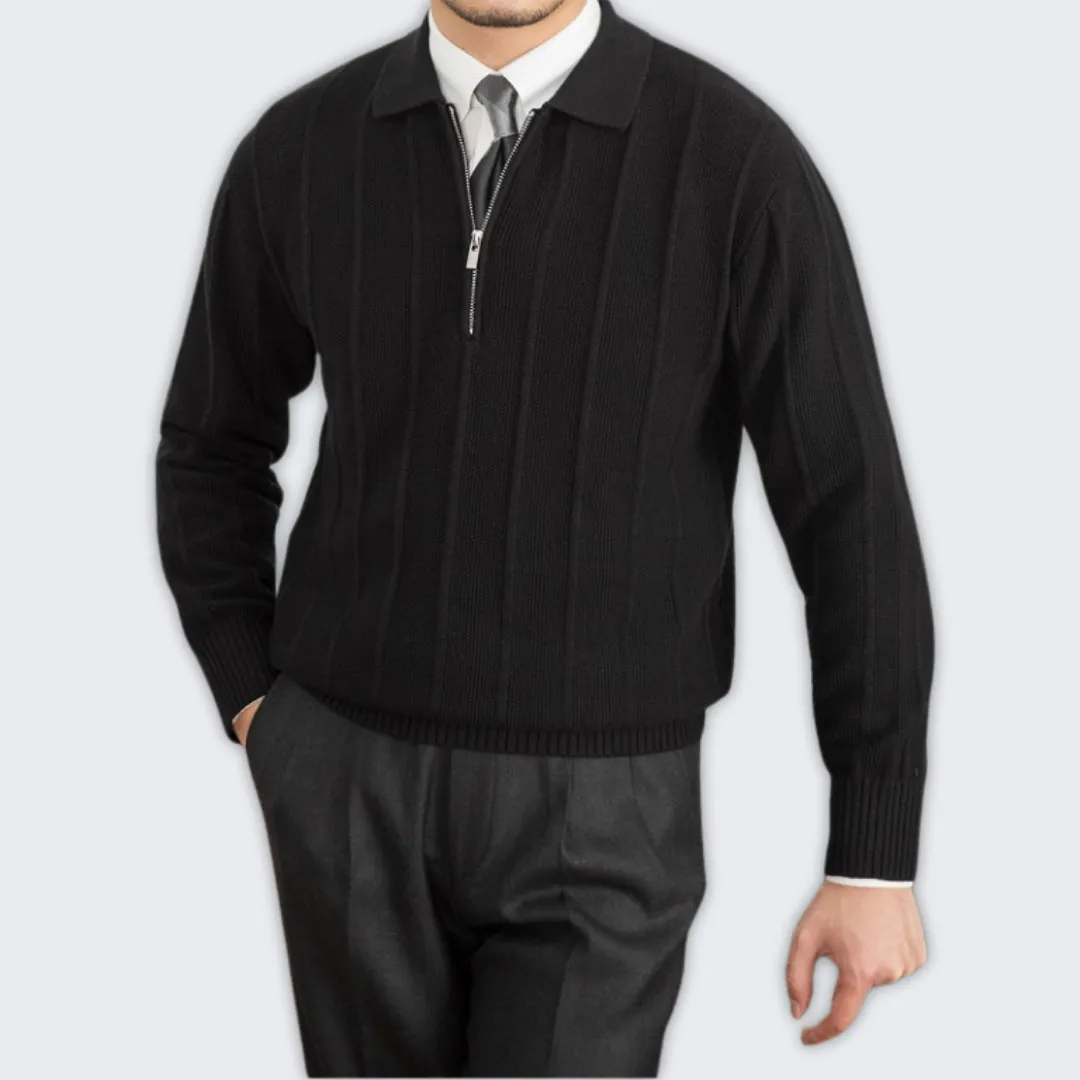 Elegant Men's Knitted Sweater - Style Meets Warmth