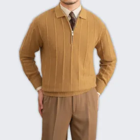 Elegant Men's Knitted Sweater - Style Meets Warmth