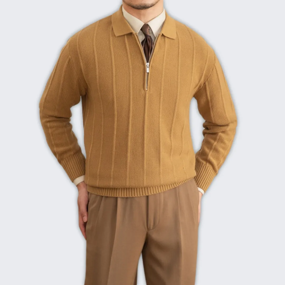 Elegant Men's Knitted Sweater - Style Meets Warmth