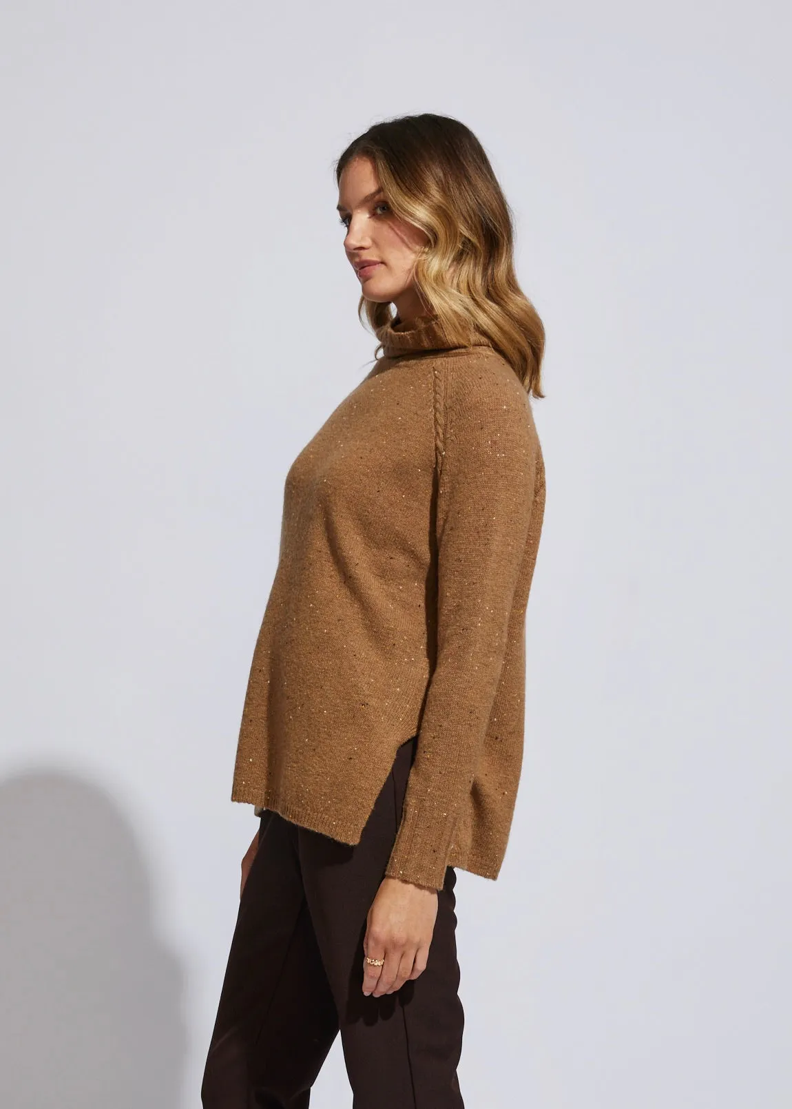 Fleck Rollneck Jumper Cafe