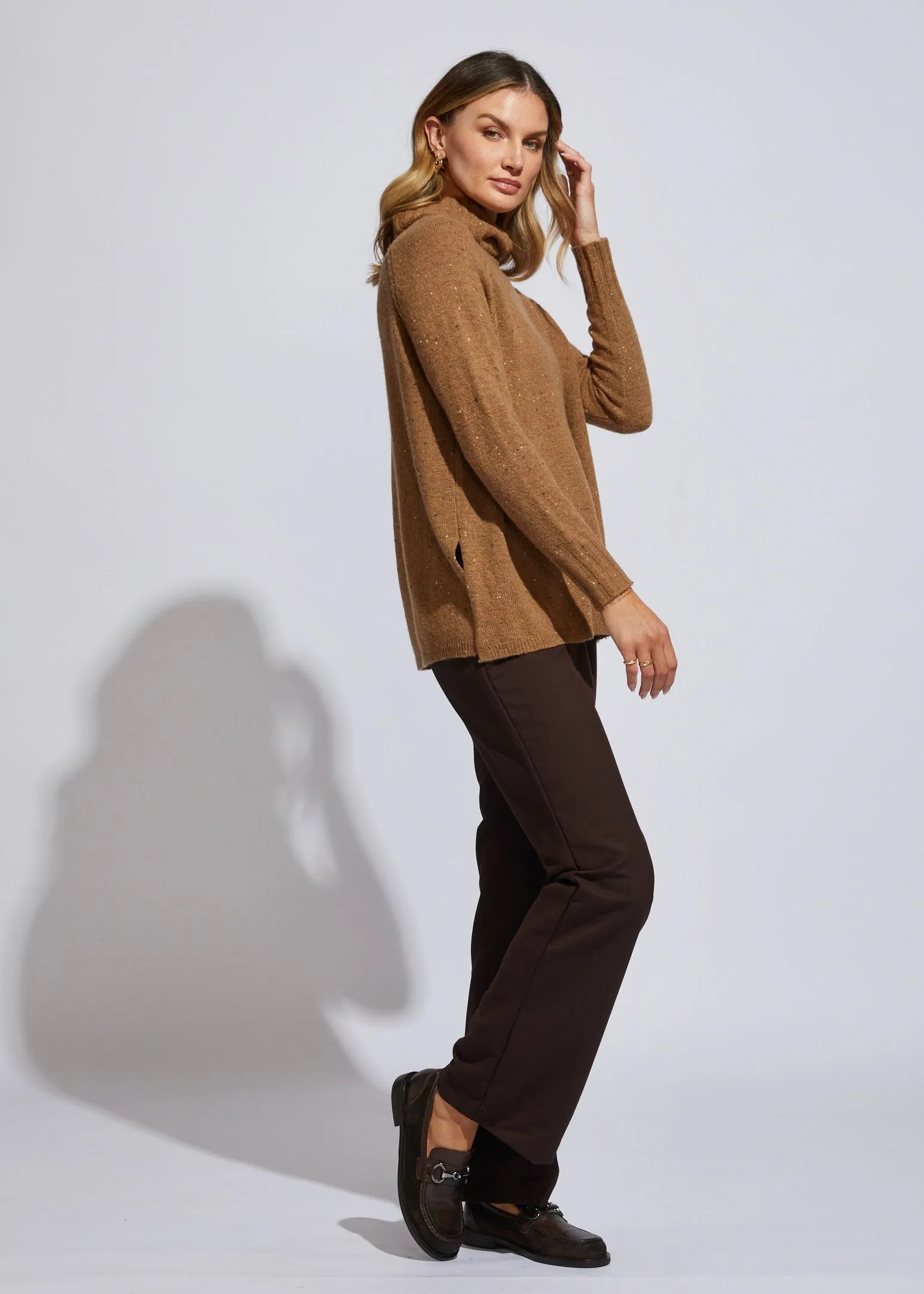Fleck Rollneck Jumper Cafe