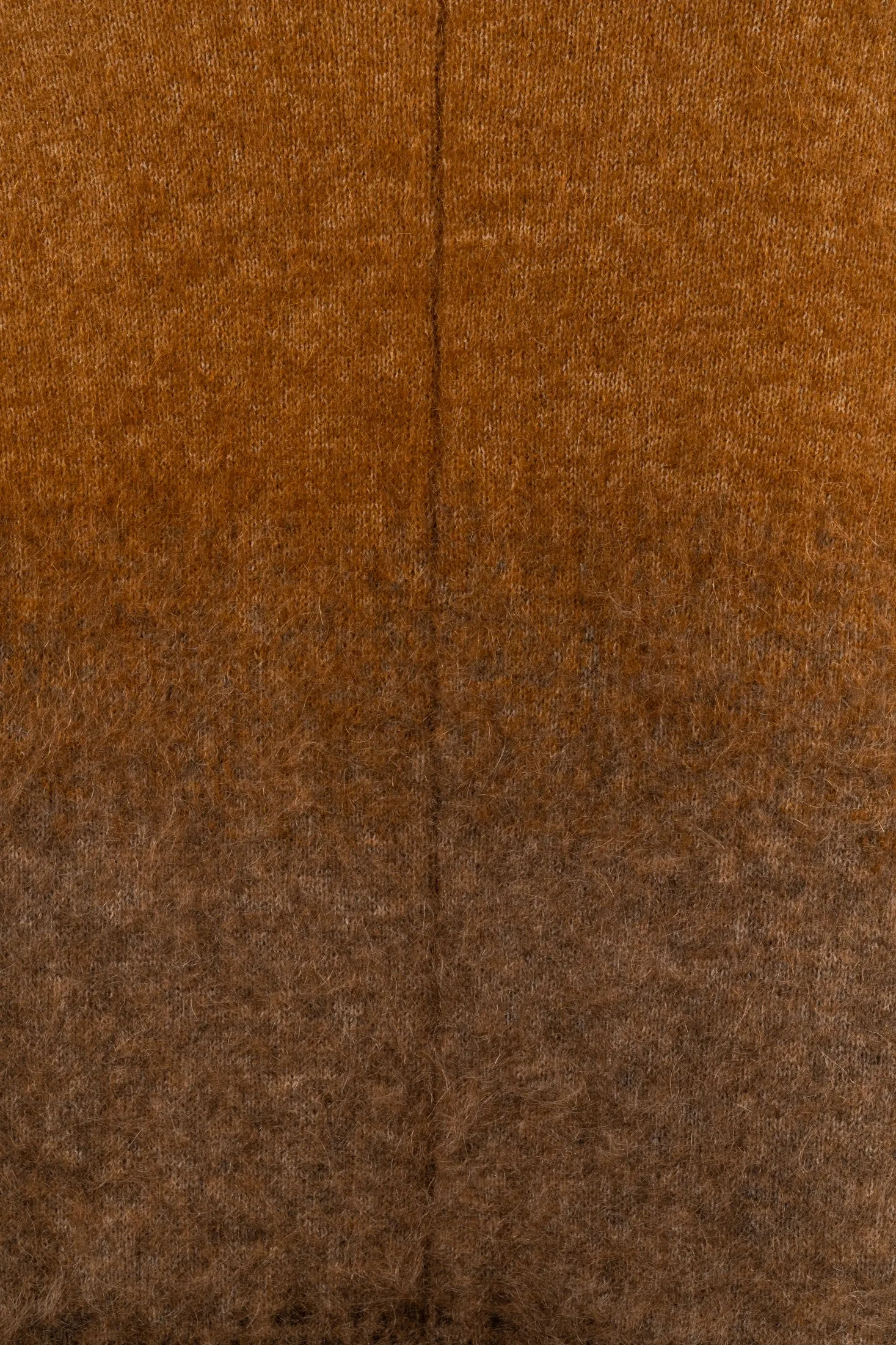 Graded Mohair Poncho - Brown Blend