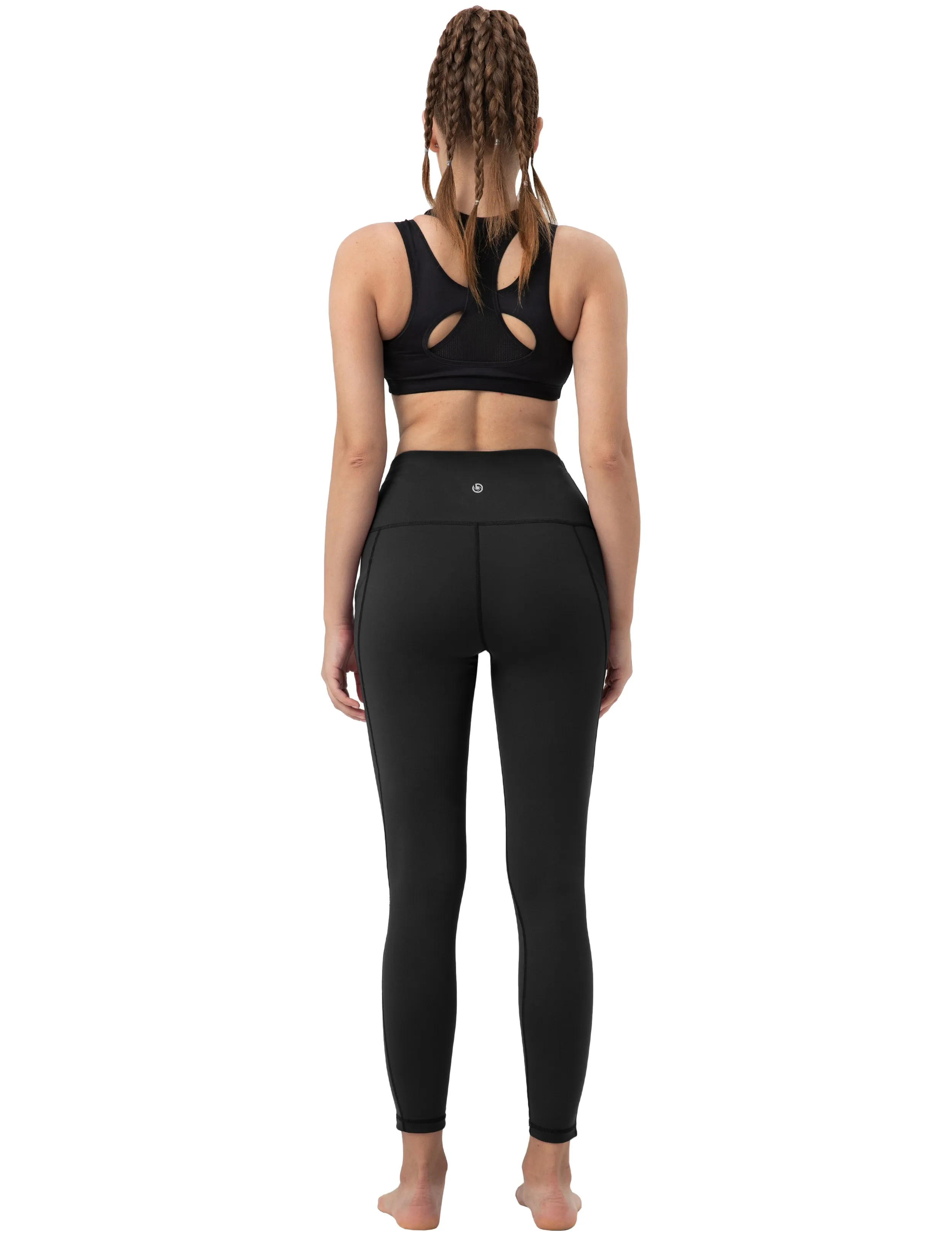 High Waist Side Pockets Pilates Pants black_Pilates