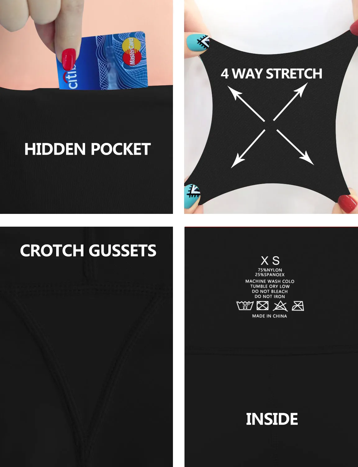 High Waist Side Pockets Pilates Pants black_Pilates