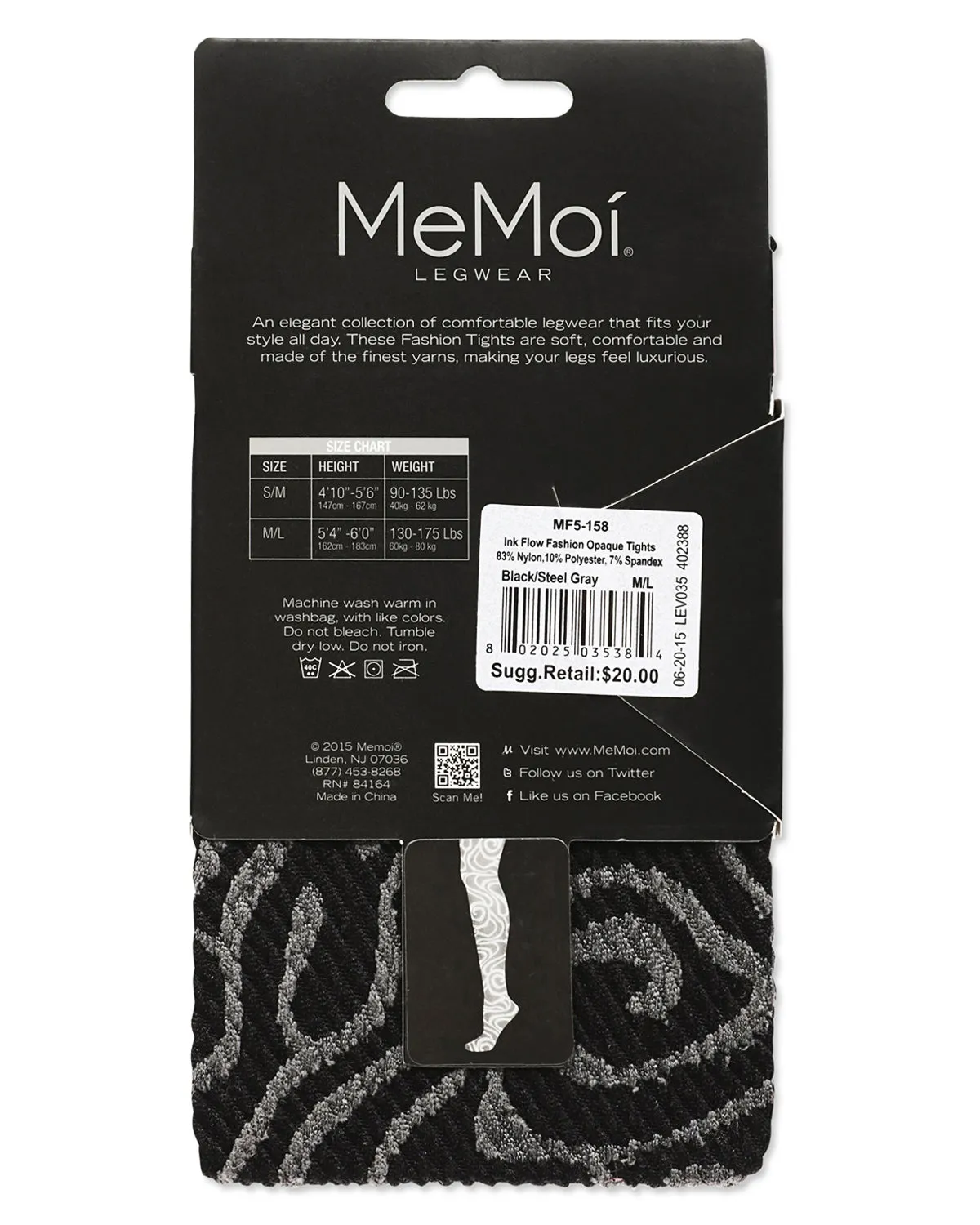 Ink Flow Fashion Opaque Tights