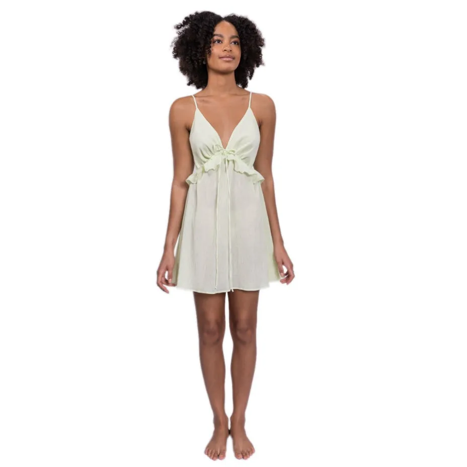 Isabelle Babydoll Nightgown - Celadon Crinkle