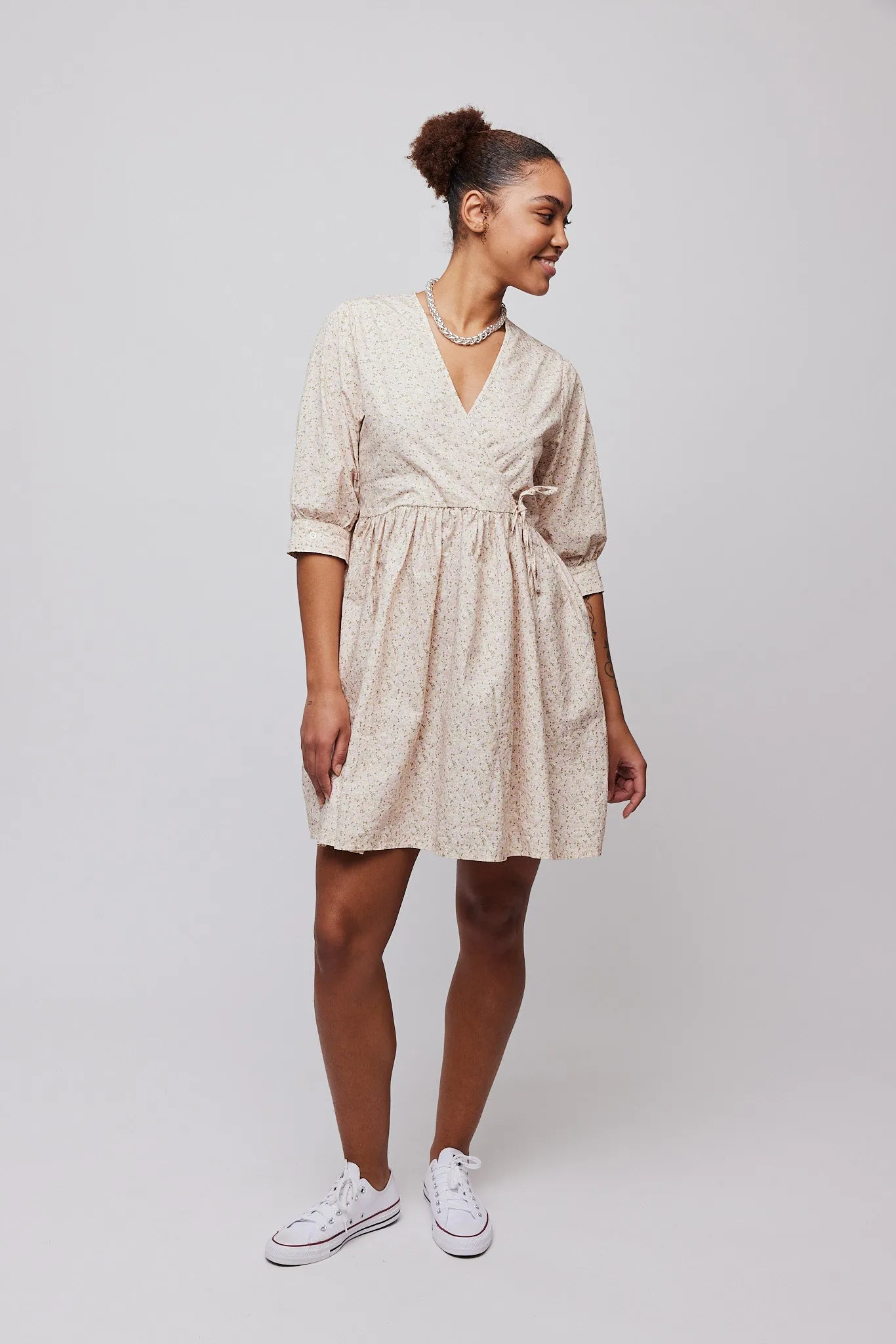 Jamie Wrap Dress - Lilac Spring Flower
