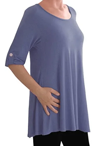 Jessica Plus Size Scoop Neck Tunic Top