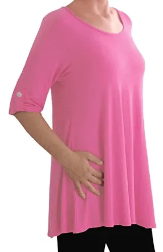 Jessica Plus Size Scoop Neck Tunic Top
