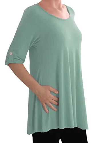 Jessica Plus Size Scoop Neck Tunic Top