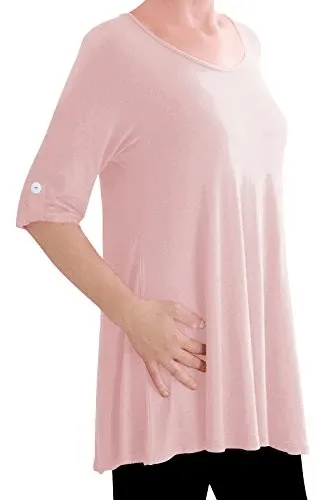 Jessica Plus Size Scoop Neck Tunic Top