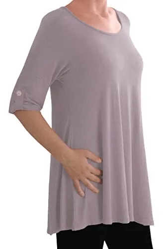 Jessica Plus Size Scoop Neck Tunic Top