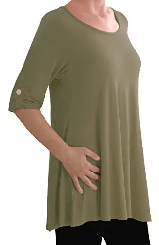 Jessica Plus Size Scoop Neck Tunic Top