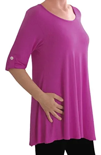 Jessica Plus Size Scoop Neck Tunic Top