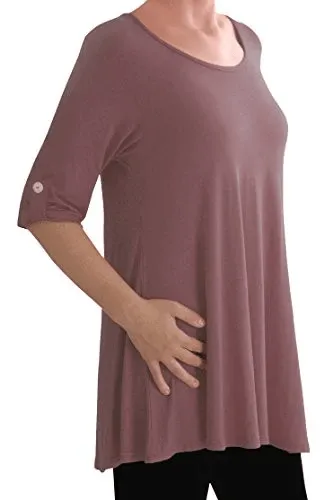 Jessica Plus Size Scoop Neck Tunic Top