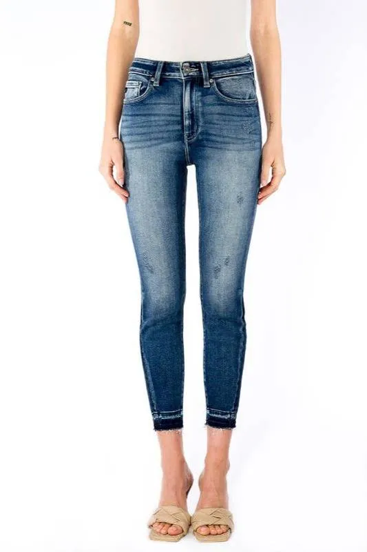 KanCan High -Rise Dark Wash Ankle Skinny