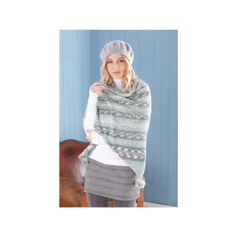King Cole Poncho, Snood and Shawl Knitting Pattern 5652