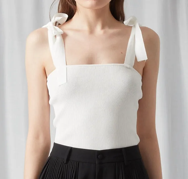 Knit Vests - BLACK / WHITE