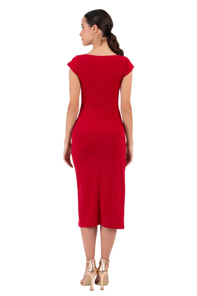 Midi Dress With High Side Slit