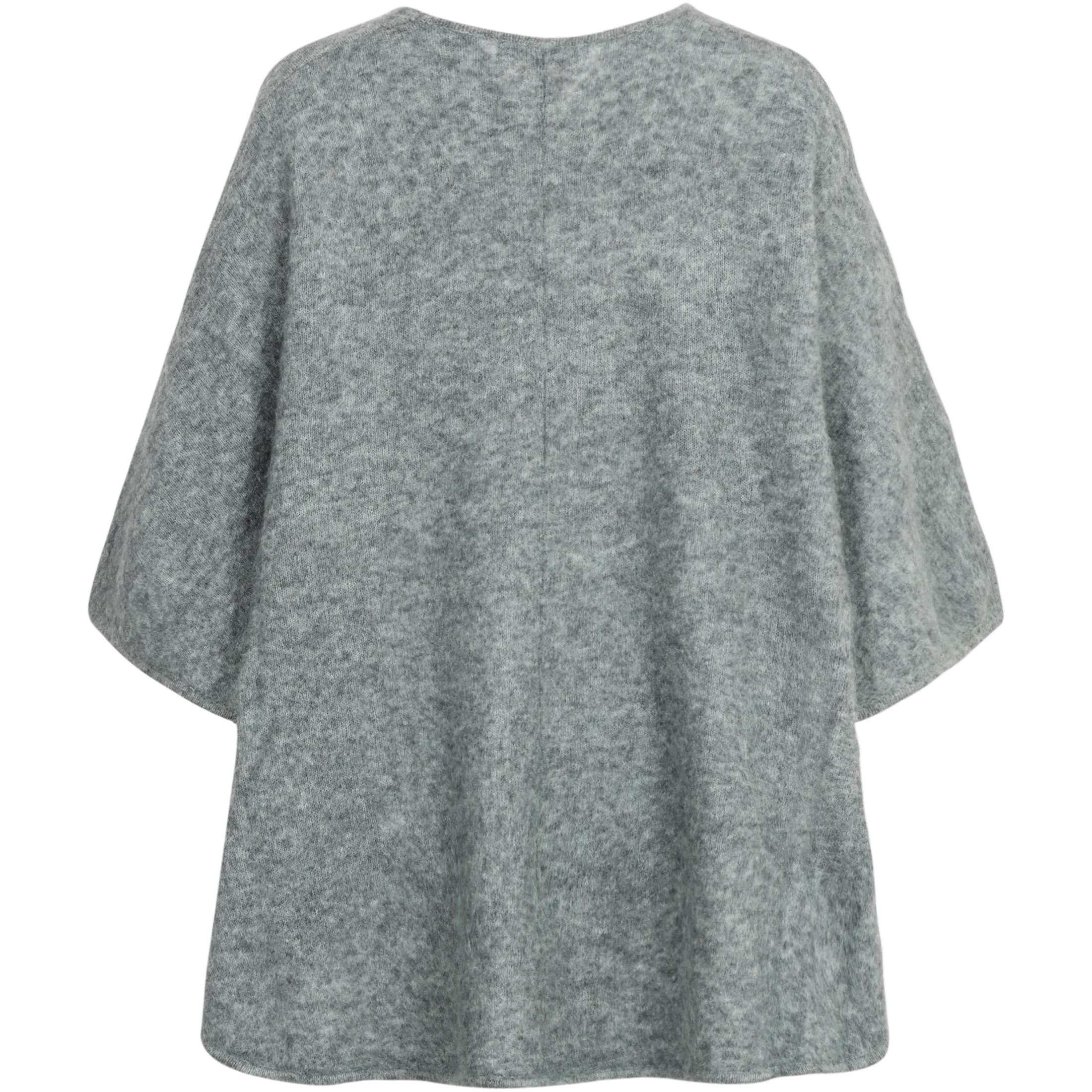 Mohair Demi Curvy Poncho - Light Seaweed