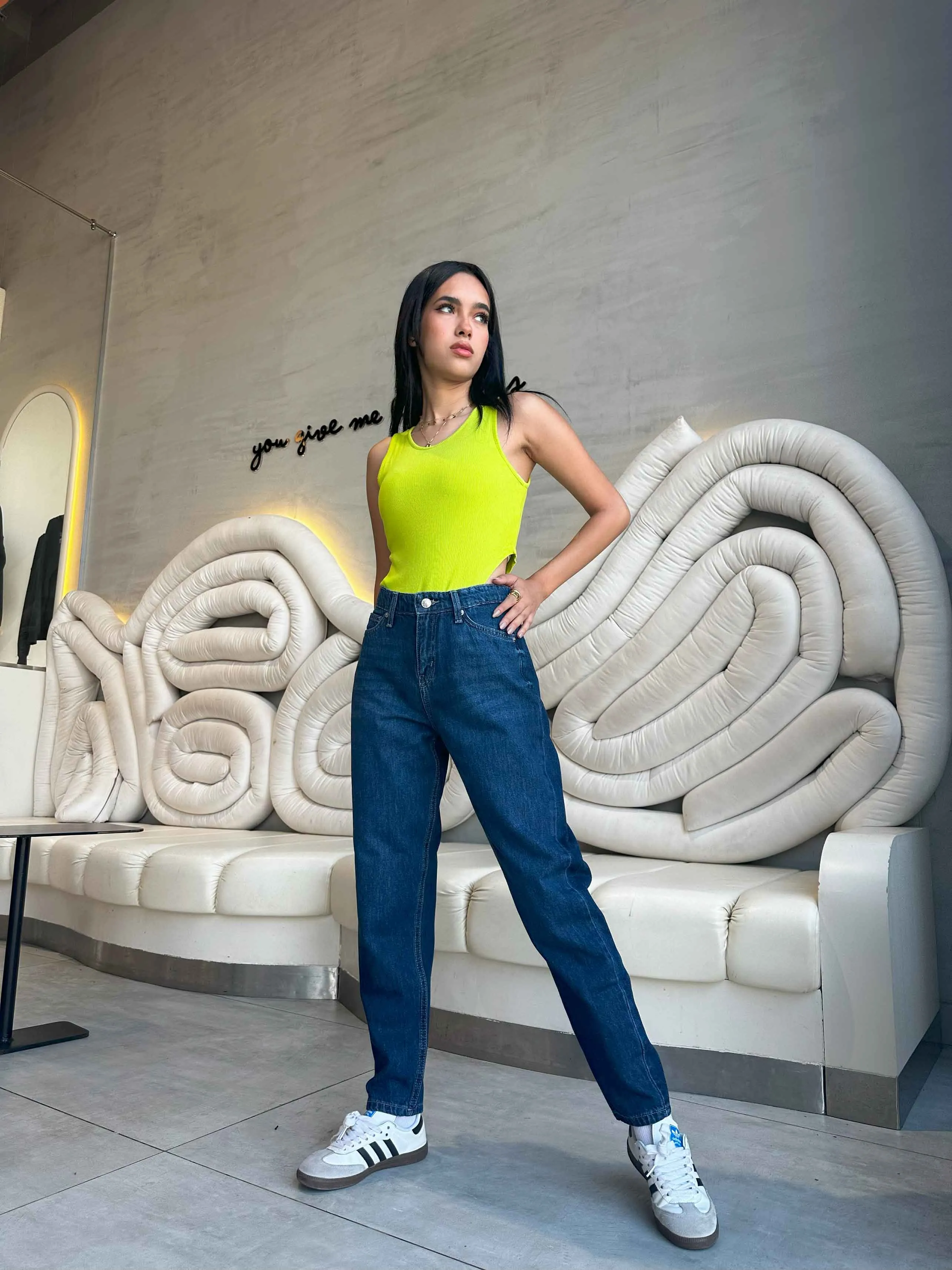 Mom Fit - Navy Blue