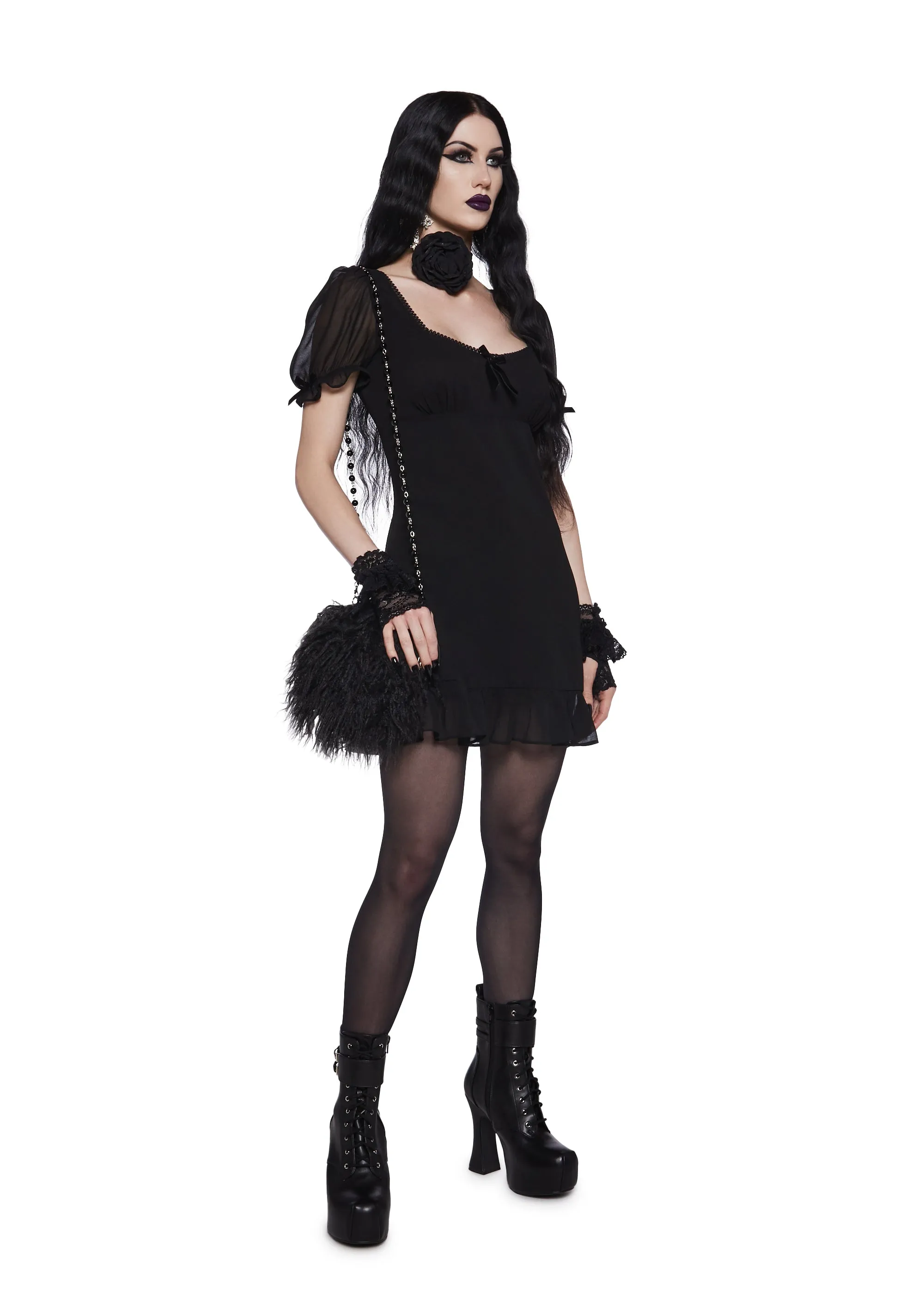 Of The Fey Chiffon Babydoll Dress