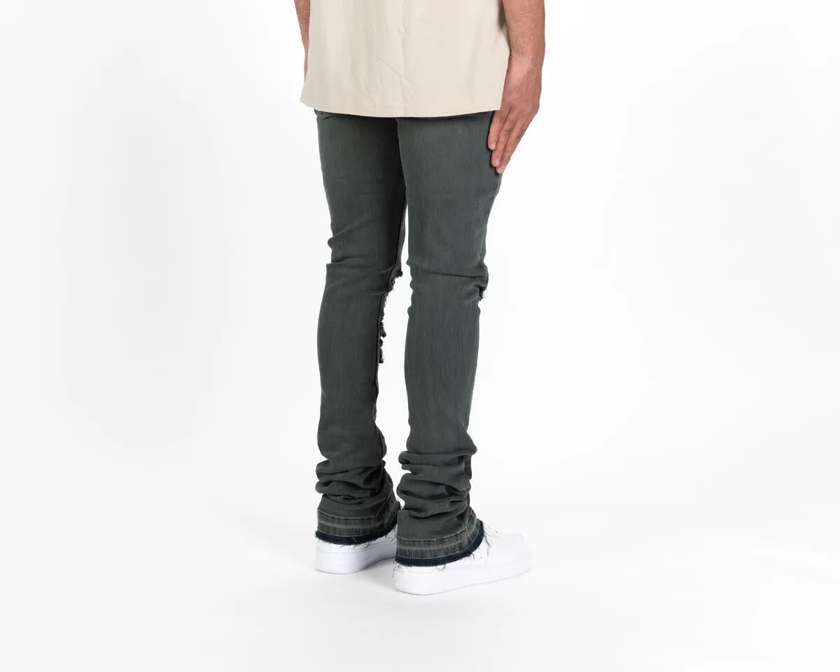 Pheelings GETTING THERE FLARE STACK DENIM (CHARCOAL BLUE)
