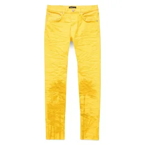 Purple Brand P001 Dandelion Palms Print Jean