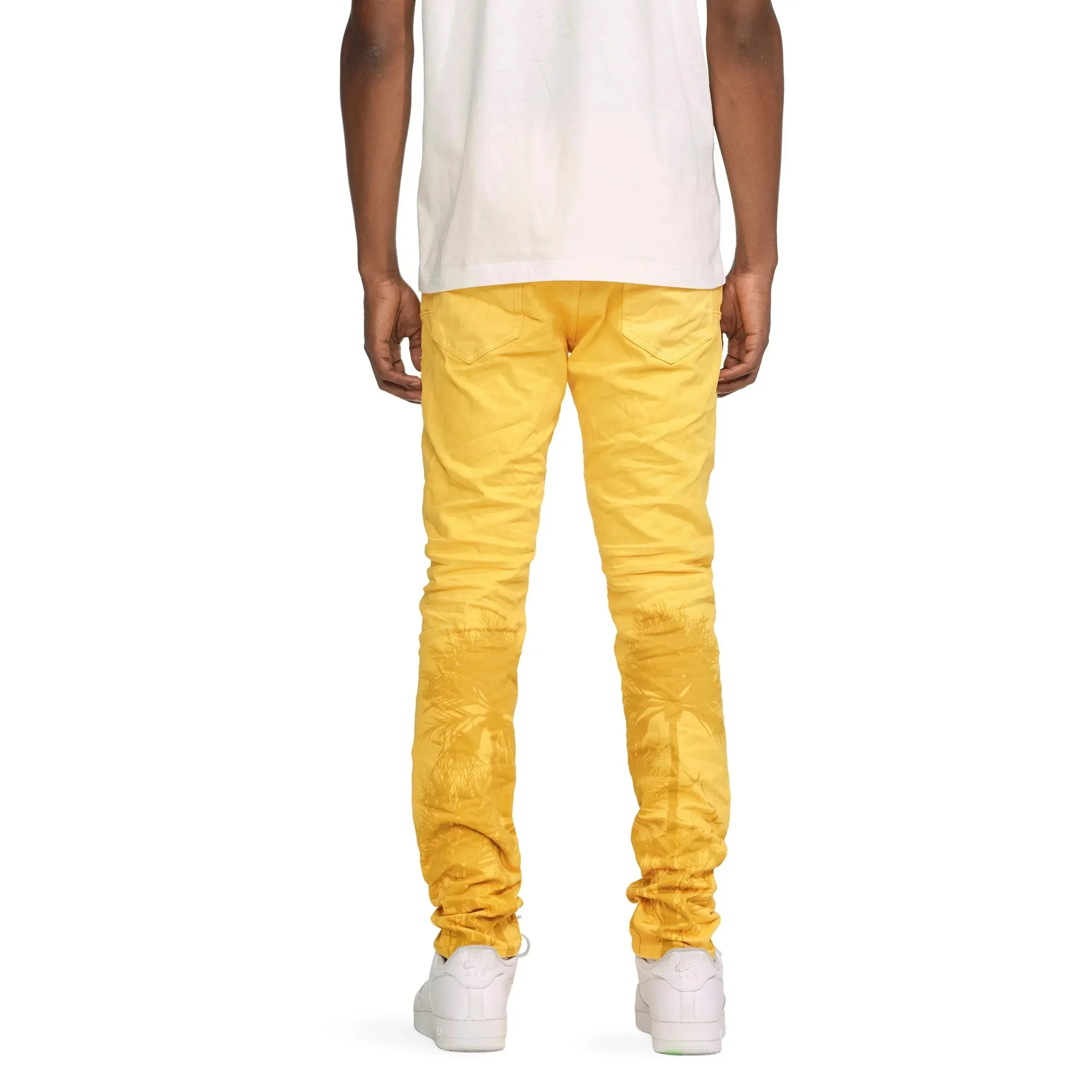 Purple Brand P001 Dandelion Palms Print Jean