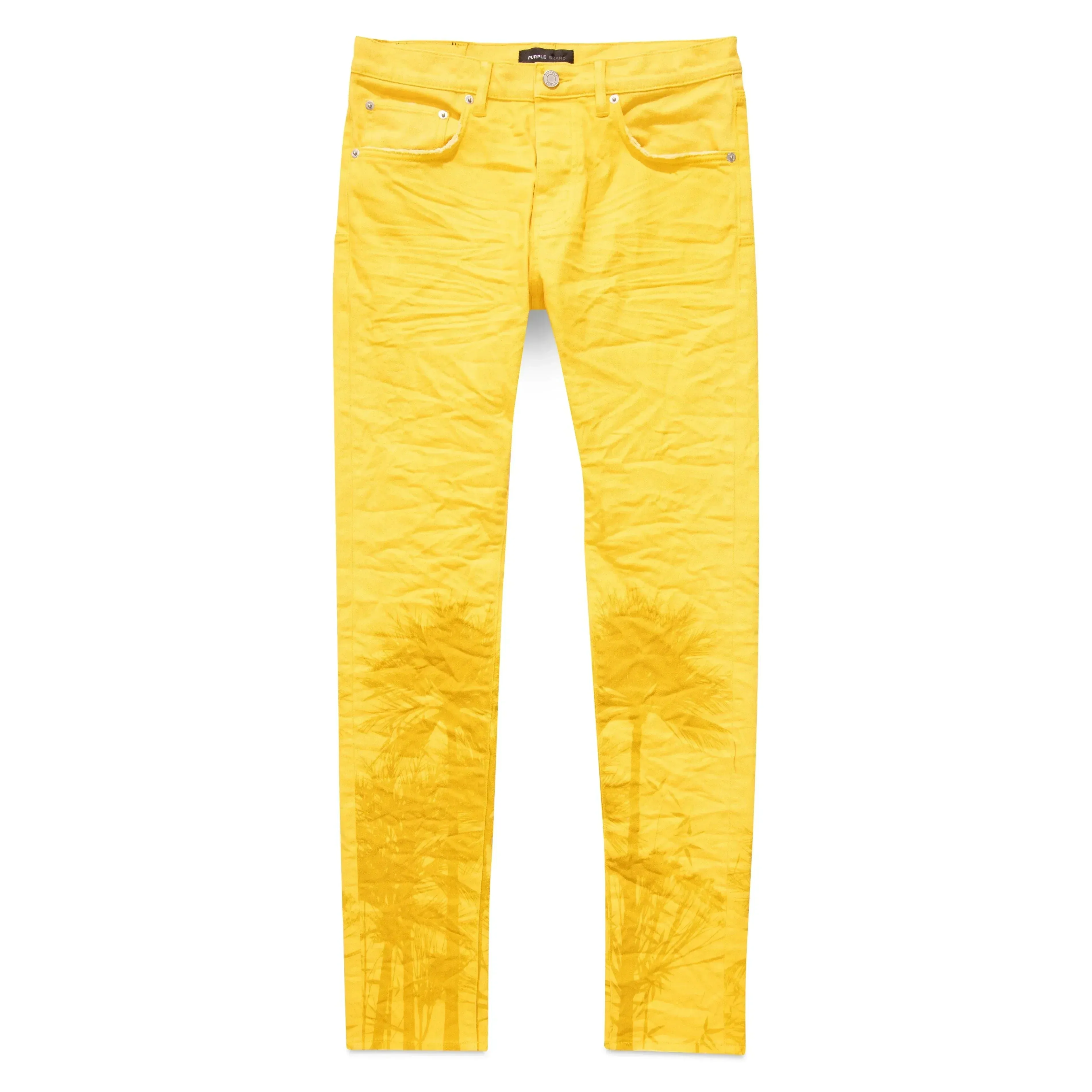 Purple Brand P001 Dandelion Palms Print Jean