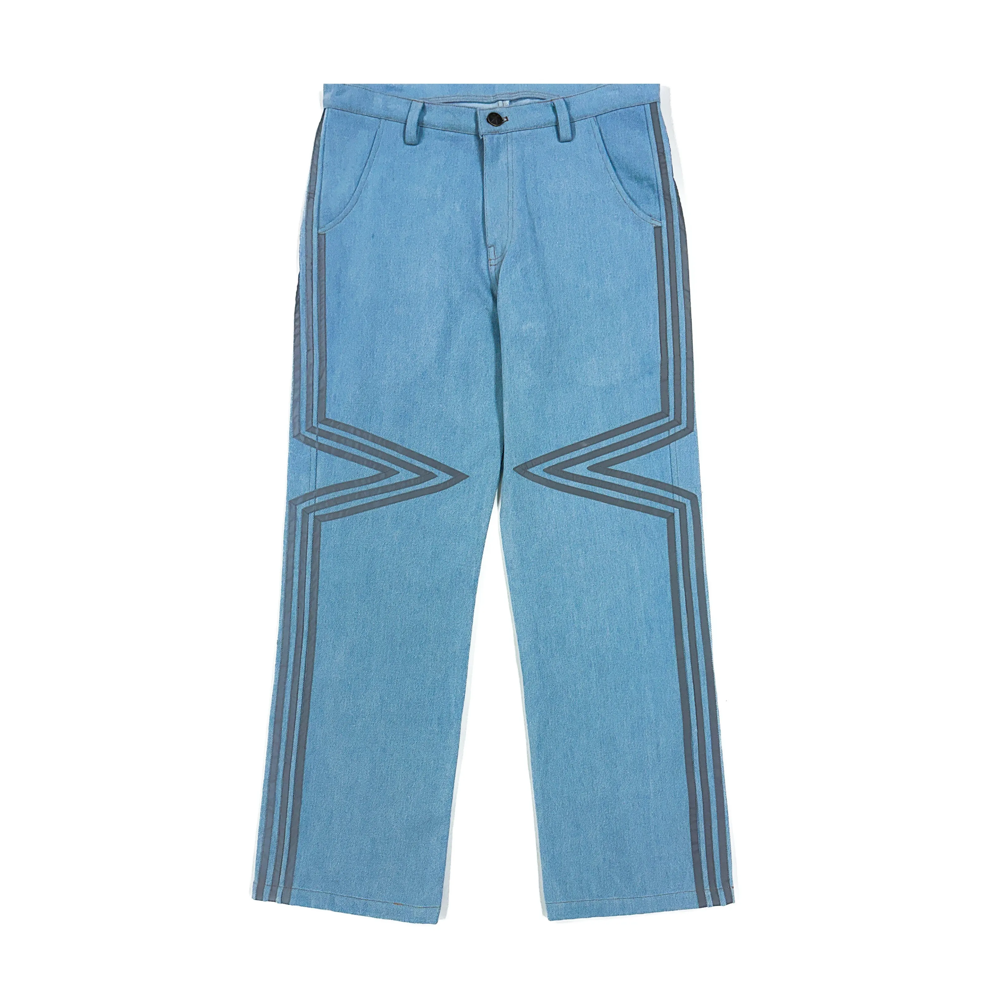 Reflective Athletic Blue Jeans