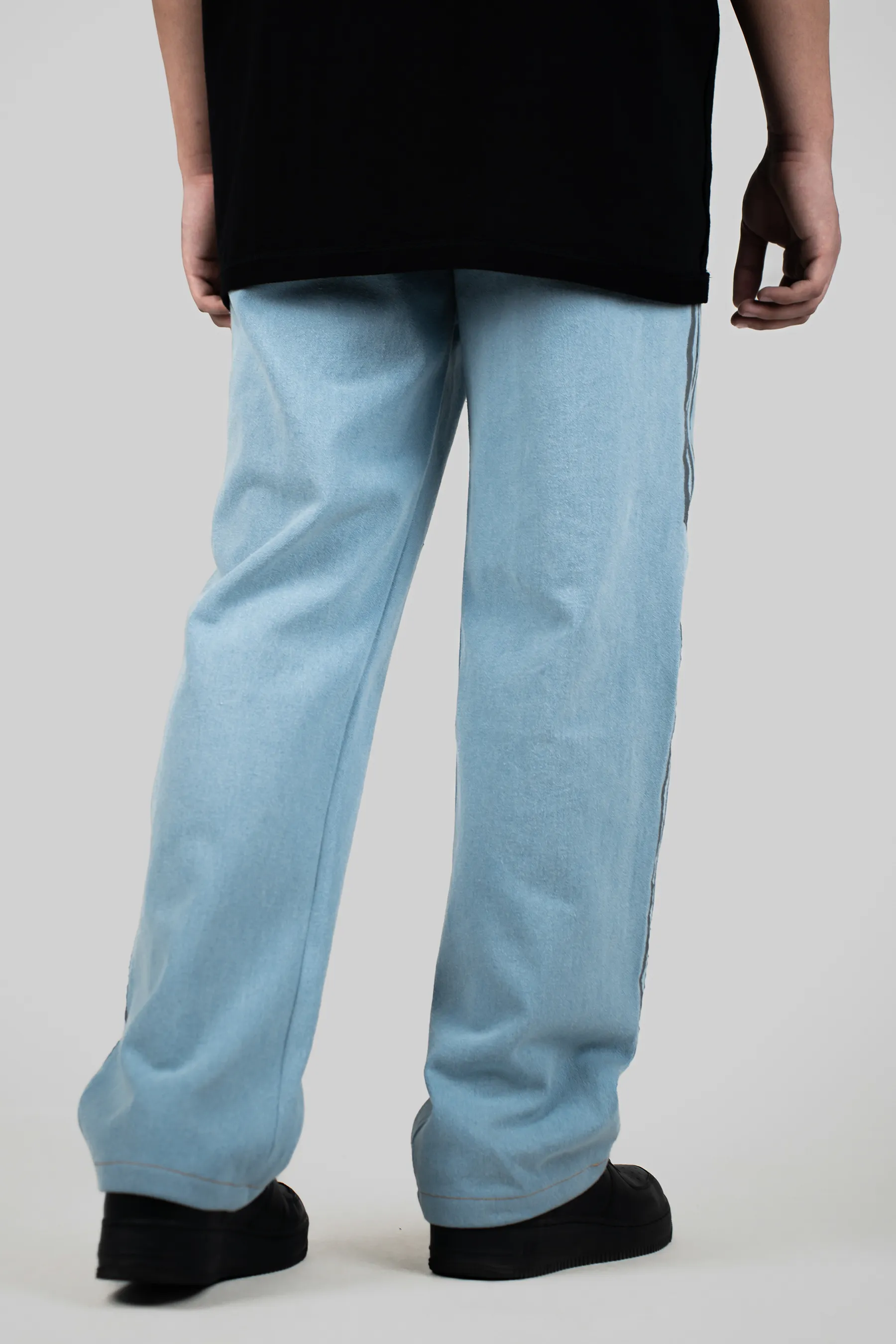 Reflective Athletic Blue Jeans